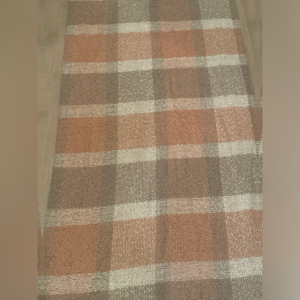 New Garage Plaid Scarf - Beige, Pink, White, Grey, Fashionable, Versatile, Chic